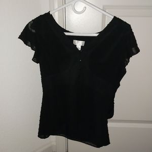 LOFT Short Sleeve V-Neck Blouse